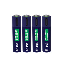 Pile AAA Trust Rechargeable USB-C 4 pièces