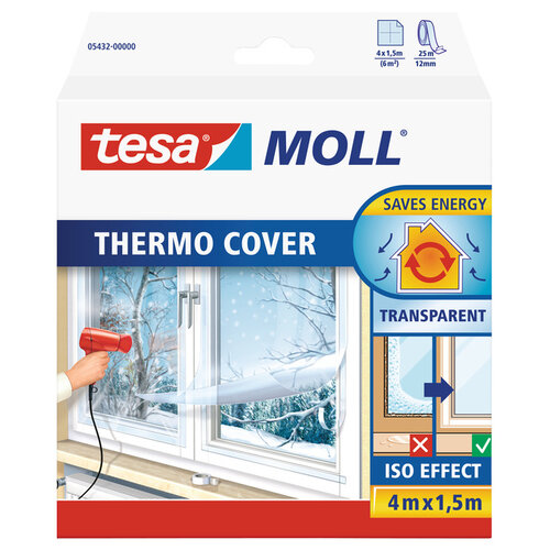 Tesa Isolatiefolie tesamoll® Thermo Cover tbv ramen 1,5x4m transparant