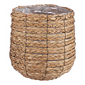 Mica Decorations Panier plante Mica Jonc de mer Avalon rond marron clair 26x26cm