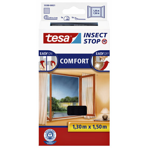 Tesa Moustiquaire  tesa® Insect Stop COMFORT fenêtre 1,3x1,5m anthracite