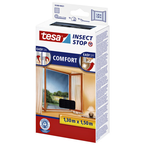 Tesa Moustiquaire  tesa® Insect Stop COMFORT fenêtre 1,3x1,5m anthracite
