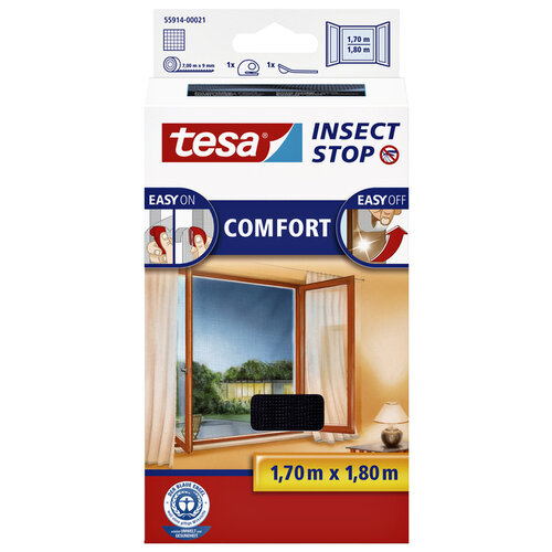 Tesa Moustiquaire tesa® Insect Stop COMFORT fenêtre 1,7x1,8m anthracite