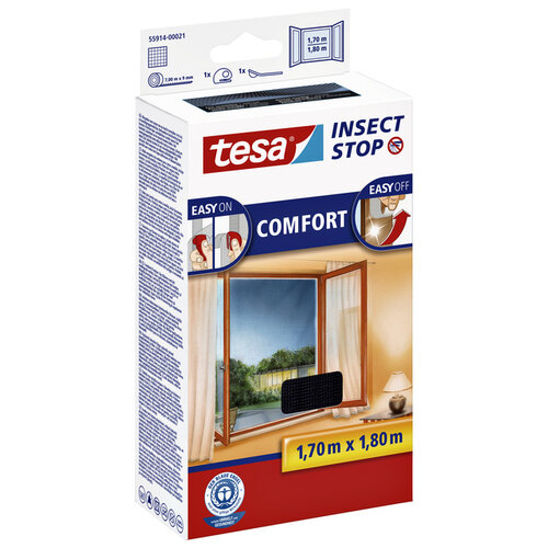 Tesa Moustiquaire tesa® Insect Stop COMFORT fenêtre 1,7x1,8m anthracite