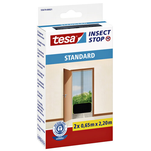 Tesa Moustiquaire tesa® Insect stop STANDARD porte 2x 0,65x2.20m anthracite