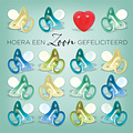 Paperclip Wenskaart Paperclip navulset geboorte zoon 6 kaarten