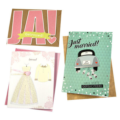 Paperclip Carte de voeux Paperclip set recharge mariage 6 cartes
