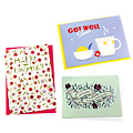 Paperclip Wenskaart Paperclip navulset Engels 6 kaarten assorti