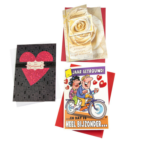 Paperclip Wenskaart Paperclip navulset getrouwd 6 kaarten