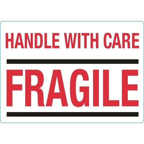 IEZZY Waarschuwingsetiket IEZZY handle with care fragile 100mmx70mm 500st