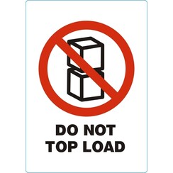 Waarschuwingsetiket IEZZY do not top load 74mmx105mm 500 stuks