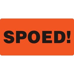 Waarschuwingsetiket IEZZY spoed 80mmx40mm 500 stuks