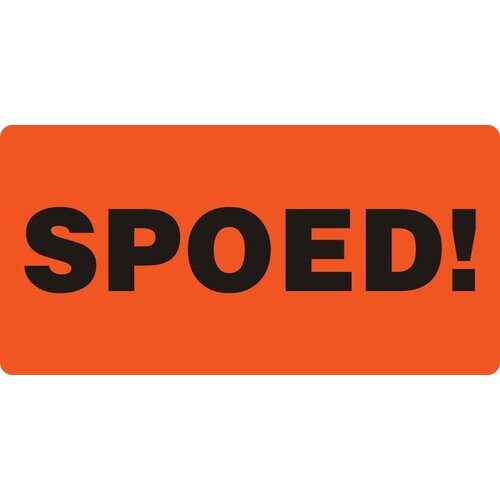 IEZZY Waarschuwingsetiket IEZZY spoed 80mmx40mm 500 stuks