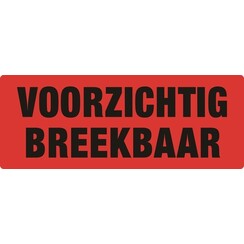 Etiquette d'avertissement IEZZY Voorzichtig Breekbaar 130x50mm 500 pièces