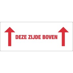 Waarschuwingsetiket IEZZY deze zijde boven 150mmx60mm 500 stuks
