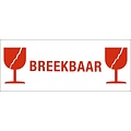IEZZY Etiquette d'avertissement IEZZY Verre/Breekbbaar 150x60mm 500 pièces