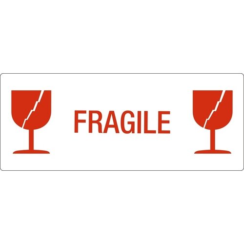 IEZZY Waarschuwingsetiket IEZZY glas fragile 150mmx60mm 500 stuks