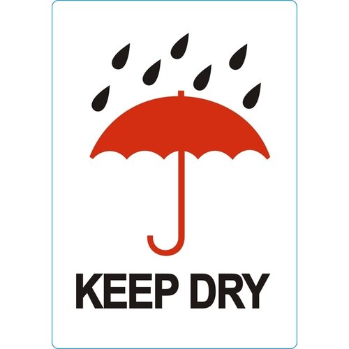 IEZZY Etiquette d'avertissement IEZZY Keep Dry 74x105mm 500 pièces
