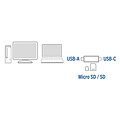 ACT Kaartlezer ACT USB-C/USB-A 3.0