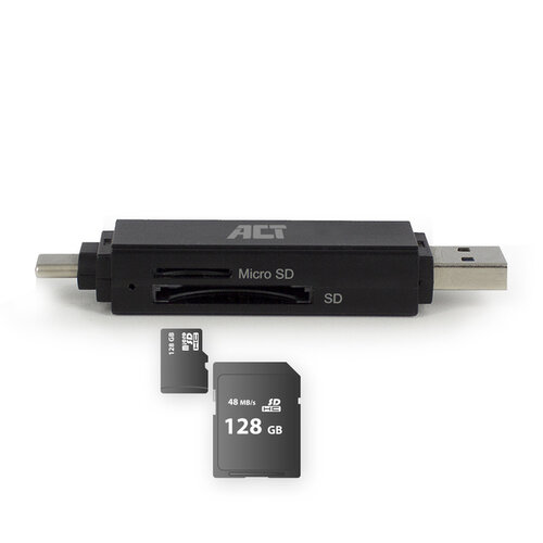 ACT Lecteur de cartes ACT USB-C/USB-A 3.0
