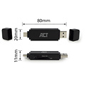 ACT Lecteur de cartes ACT USB-C/USB-A 3.0