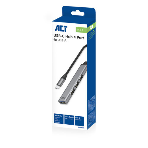 ACT Hub ACT USB-C 3x USB-A 2.0 et 1x USB-A 3.0
