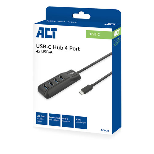 ACT Hub ACT USB-C 3.0 4 ports USB-A