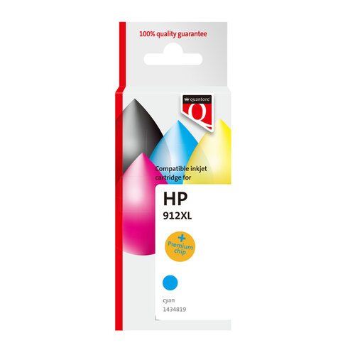Quantore Inktcartridge Quantore alternatief tbv Hp 912XL 3YL81AE hc blauw