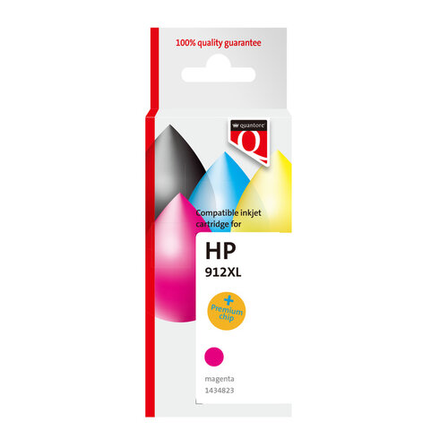 Quantore Inktcartridge Quantore alternatief tbv Hp 912XL 3YL82AE hc rood