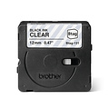 Brother Ruban étiquettes Brother P-touch Btag-131 standard 12mm noir sur transparent