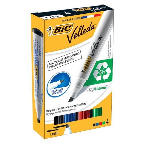 Bic Whiteboardmarker Bic Velleda 1751 schuin large zwart