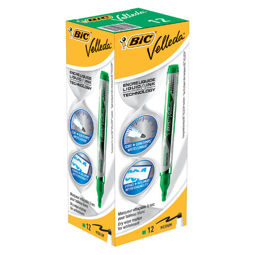 Bic Whiteboardmarker Bic Velleda liquid rond medium groen