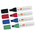Nobo Whiteboardmarker Nobo Glide schuin assorti 10mm 4stuks