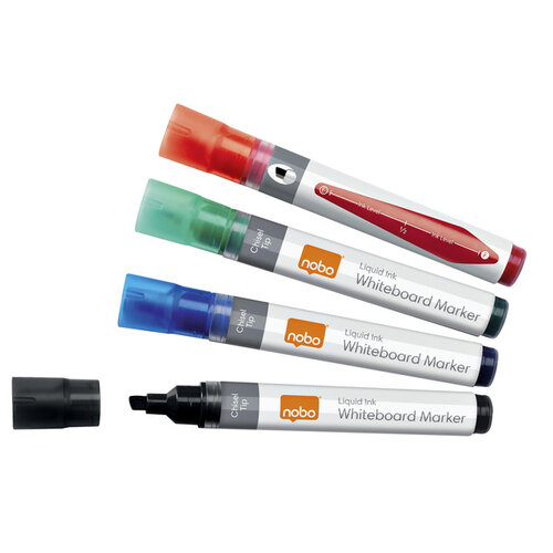 Nobo Marqueur tableau blanc Nobo Liquid Ink biseau 4mm assorti 10 pièces