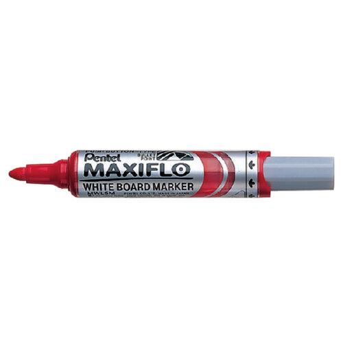 Pentel Whiteboardmarker Pentel MWL5M Maxiflo rond 3mm rood