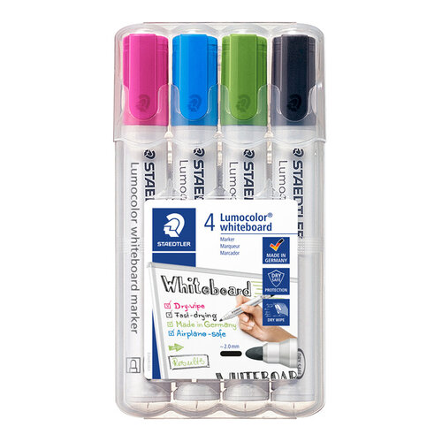 Staedtler Feutre tableau blanc Staedtler Lumocolor 351 assorti set 4 couleurs fun