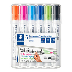 Feutre tableau blanc Staedtler Lumocolor 351 assorti set 6 pièces