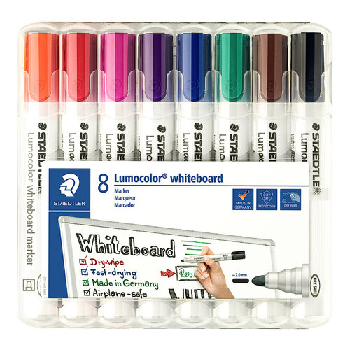 Staedtler Feutre tableau blanc Staedtler Lumocolor 351 assorti set 8 pièces