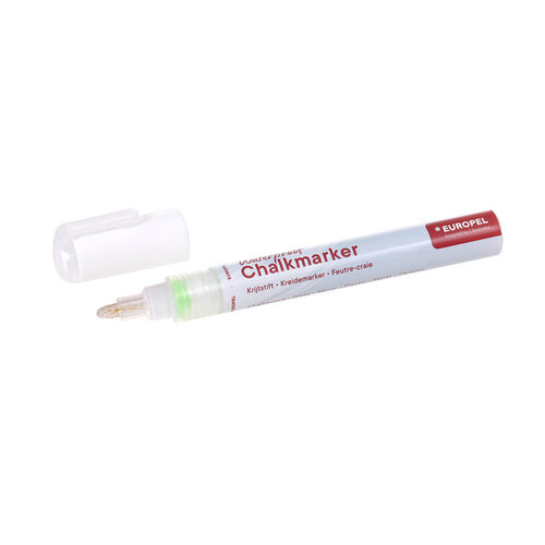 Europel Krijtstift Europel watervast 3-6mm wit blister 1 stuk