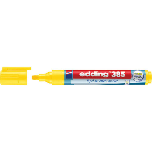 edding Marqueur chevalet edding 385 pointe pinceau jaune
