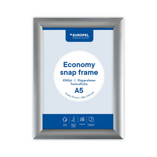 Europel Cadre clipsable Europel Economy A5 argent