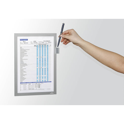 Durable Duraframe Durable 498923 Note A4 magnetisch zilver
