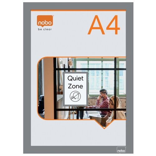 Nobo Porte-affiche Nobo magnétique autocollant A4 argent 2 pièces