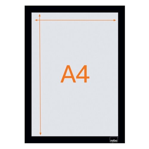 Nobo Porte-affiche Nobo magnétique autocollant A4 noir 2 pièces