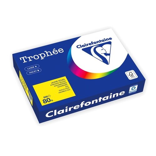 Trophee Kopieerpapier Trophée A4 80gr zonnegeel 500 vel
