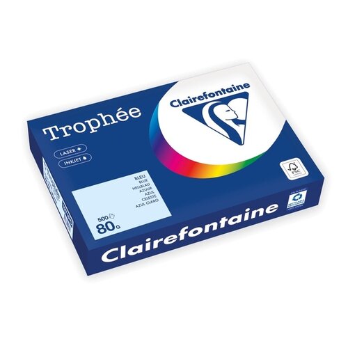 Trophee Kopieerpapier Trophée A4 80gr azuurblauw 500 vel