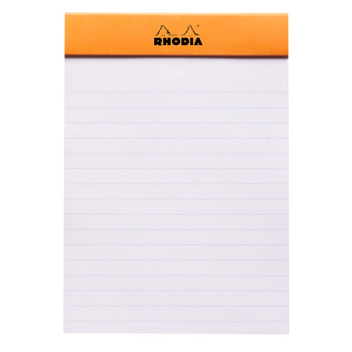 Rhodia Bloc Rhodia A6 ligné 80 feuilles 80g orange