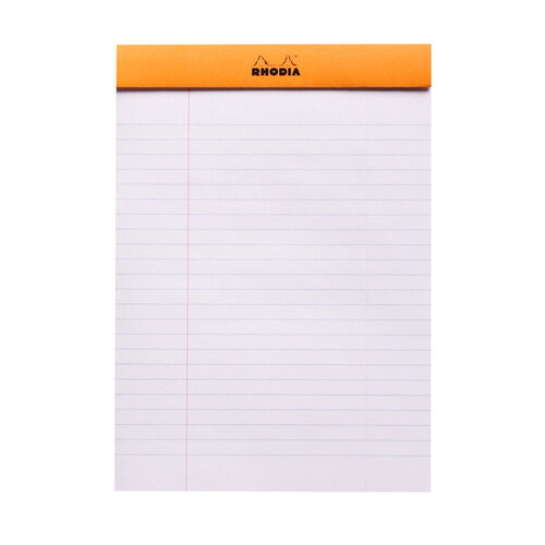 Rhodia Bloc Rhodia A5 ligné + marge 80 feuilles 80g orange