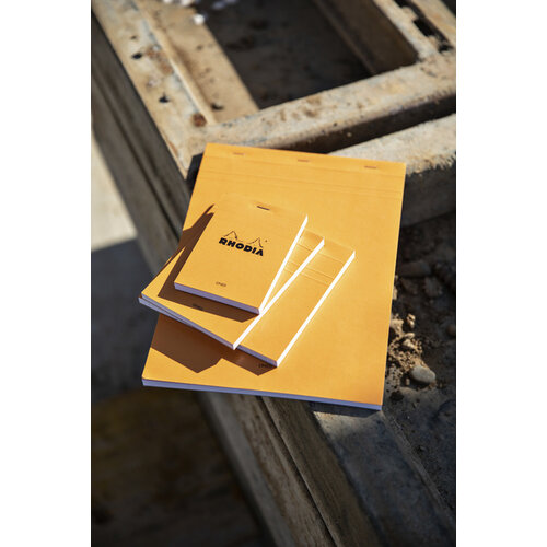 Rhodia Schrijfblok Rhodia A5 lijn 80 vel 80gr met kantlijn oranje