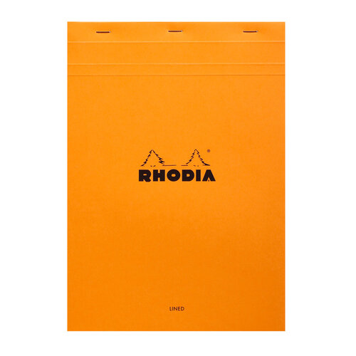 Rhodia Schrijfblok Rhodia A4 lijn 80 vel 80gr oranje