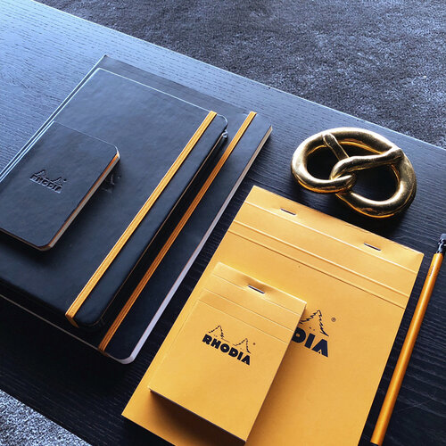 Rhodia Bloc Rhodia A4 ligné + marge 80 feuilles 80g orange